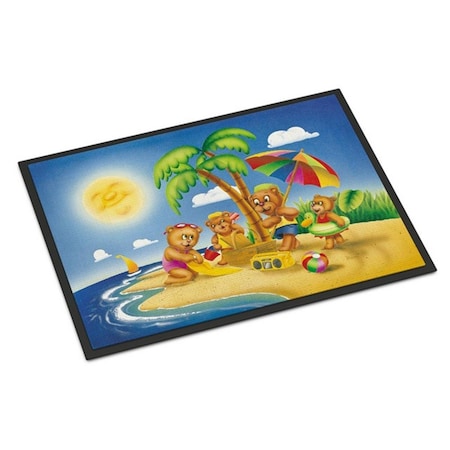Micasa Bears Playing at the Beach Indoor or Outdoor Mat24 x 36 in. MI253989